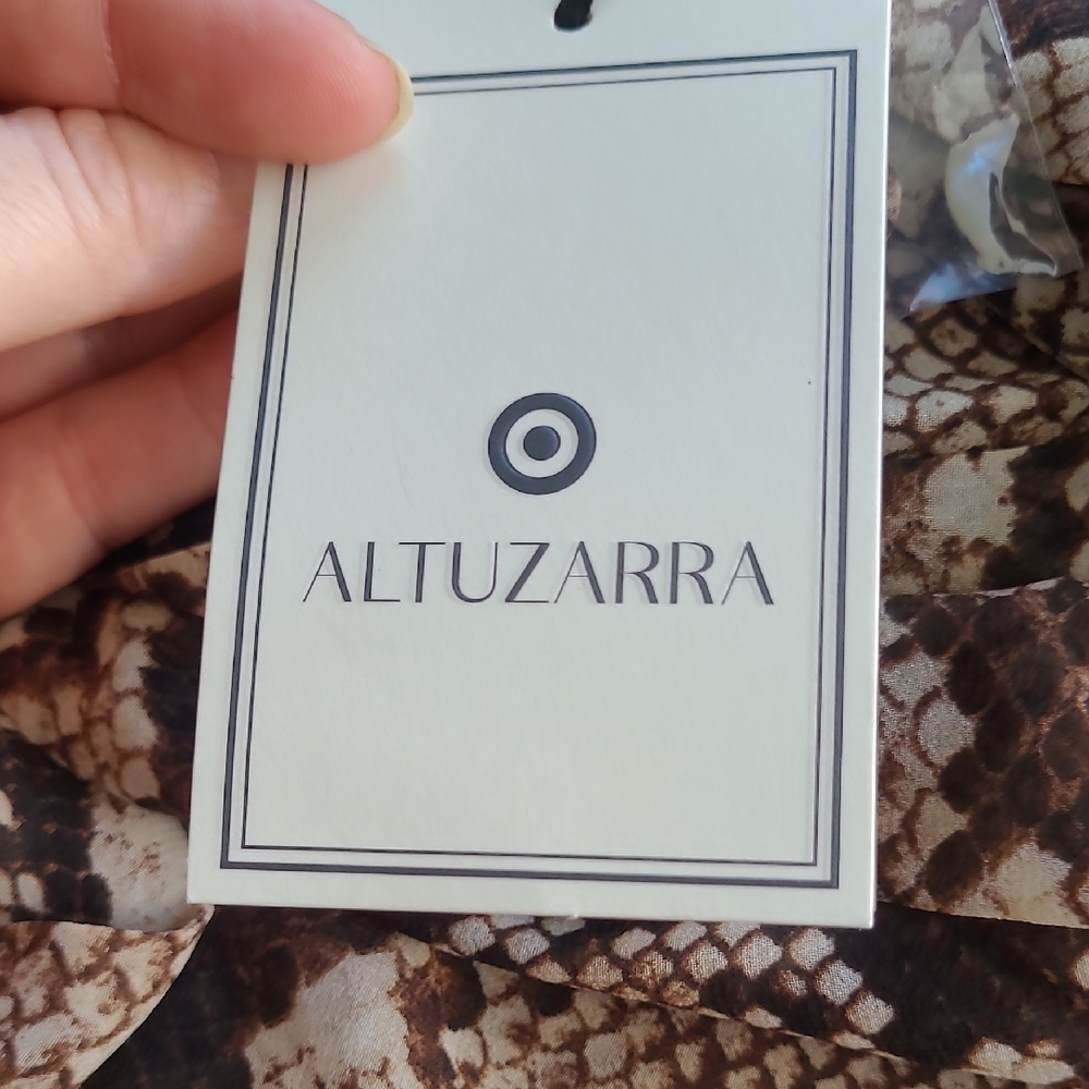 Altuzarra Beige and Brown Patterned Blouse NWT - Picture 6 of 9
